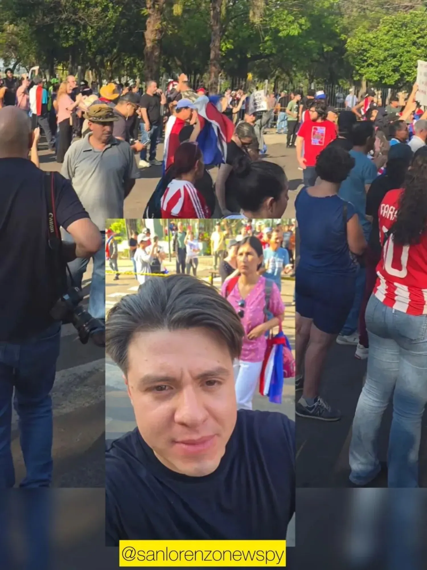 Concejal de la oposición de San Lorenzo detenido en protesta,. anoche en Asunción.