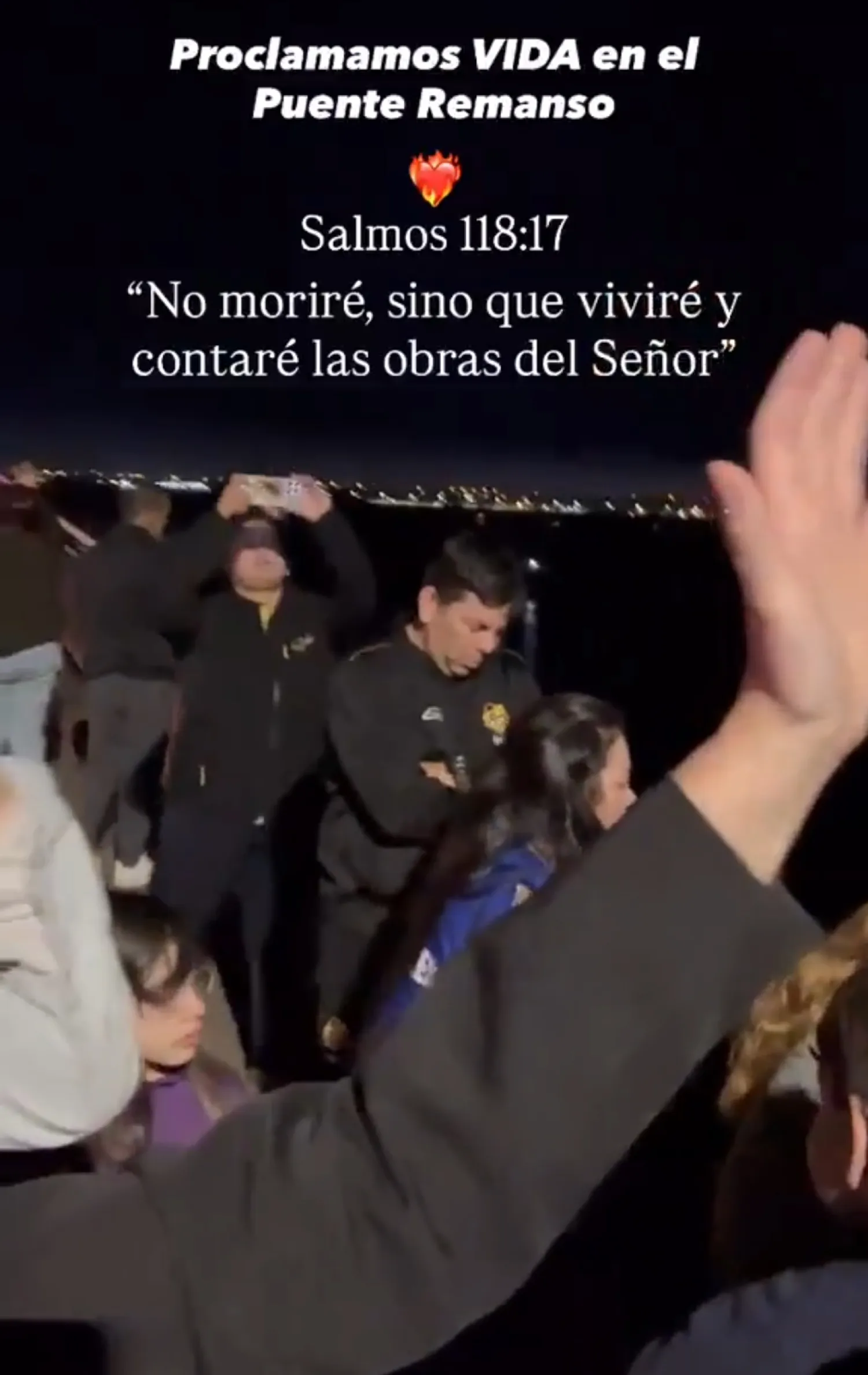 Rezaron en el Puente Remanso.