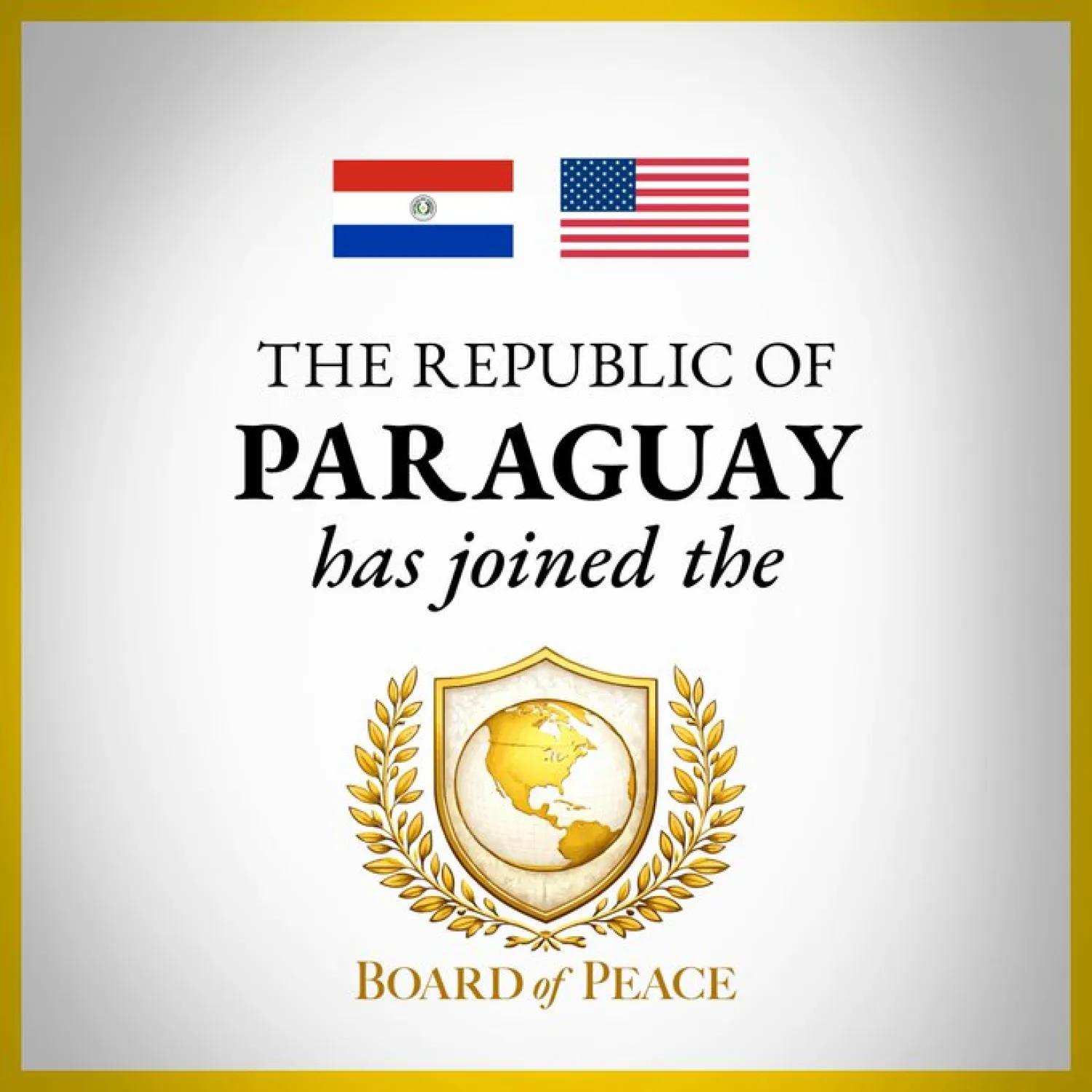 Consejo de paz: Trump da la bienvenida a Paraguay