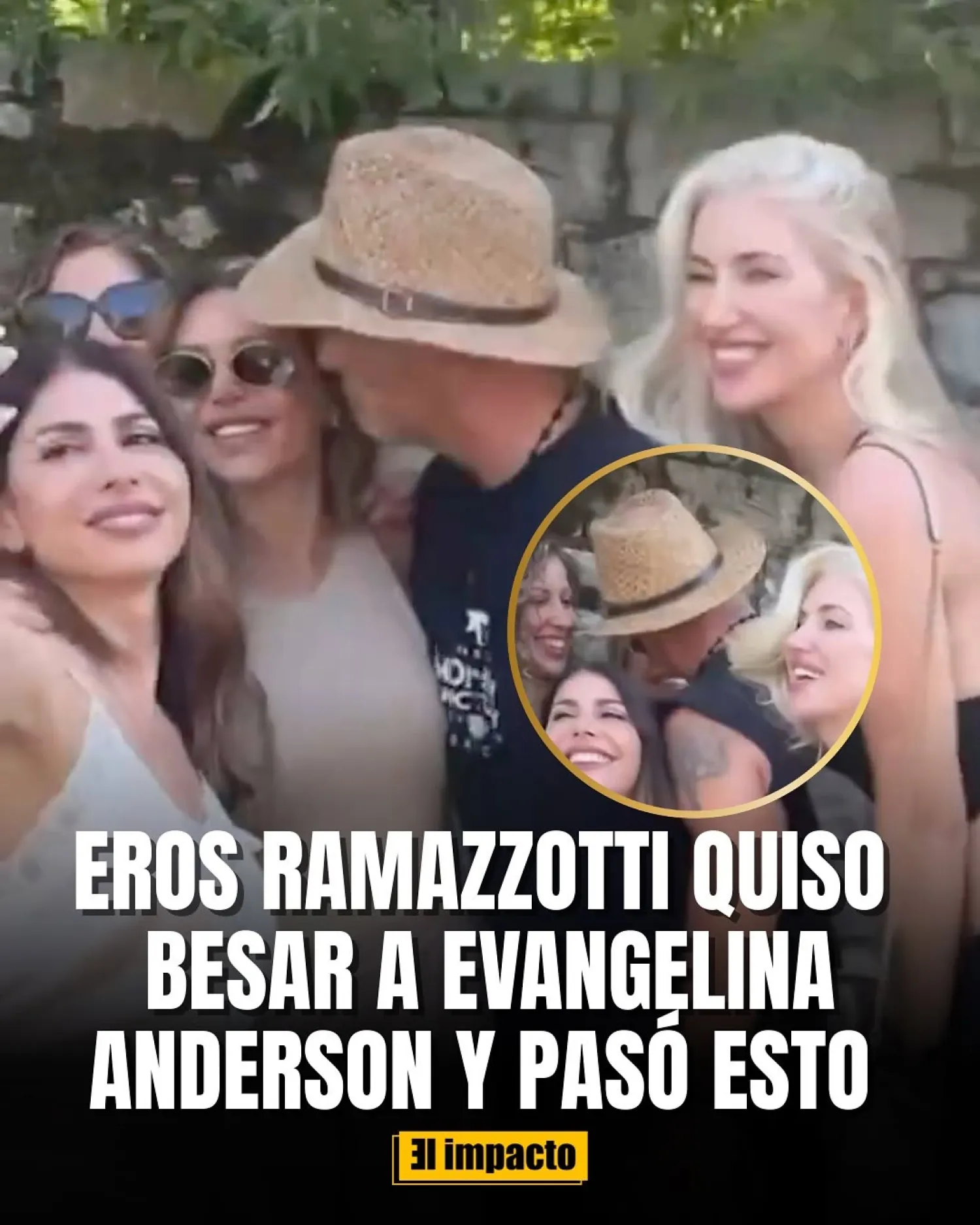 Eros Ramazzotti intentó besar a la exmujer se Demichelis