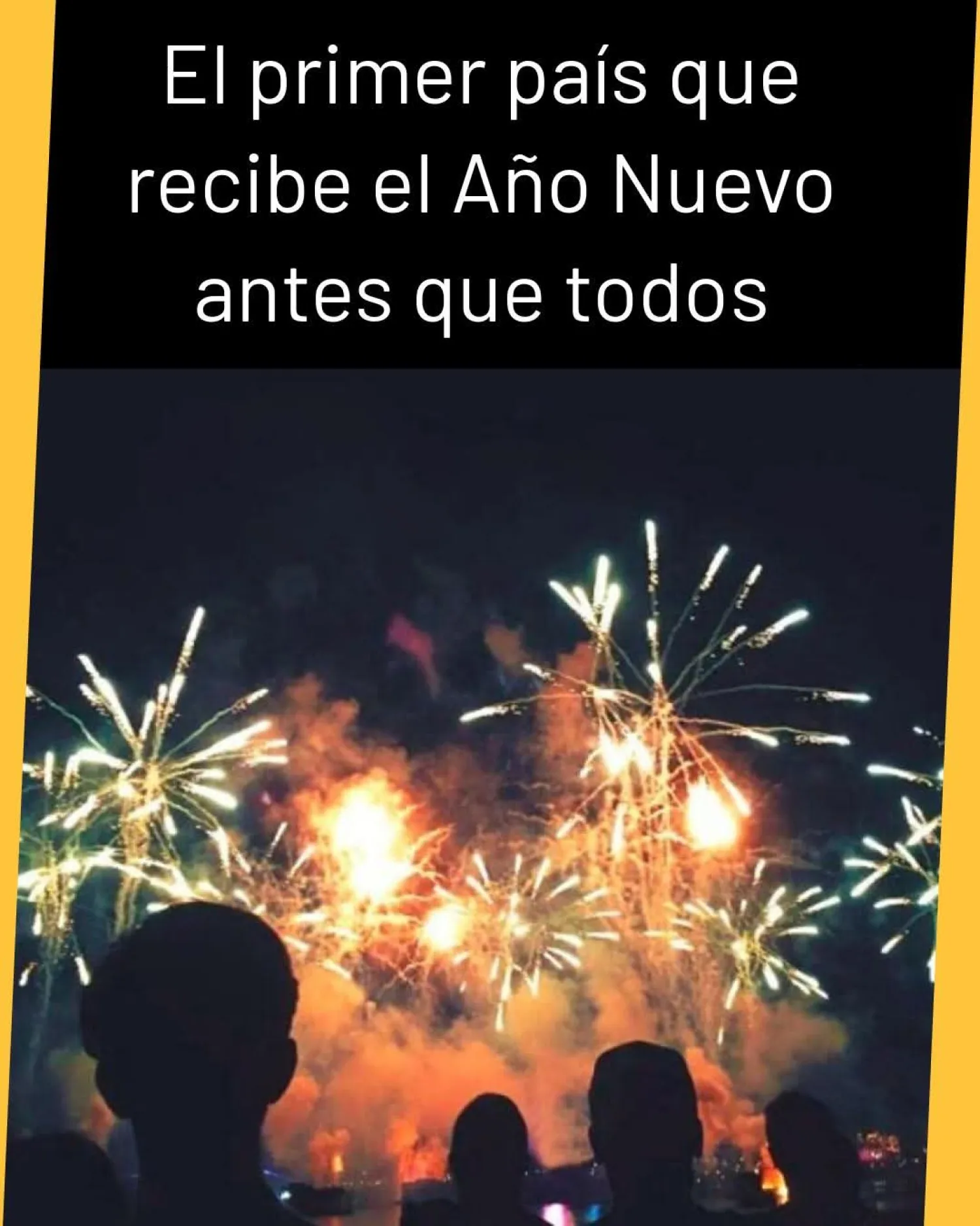 El primer país que recibe el Año Nuevo.