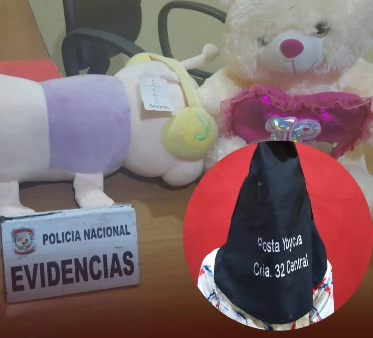 Robo algunos peluches y quedó detenido