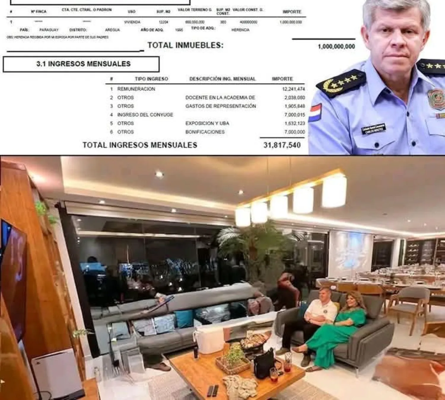 Contraloría fija plazo de cuatro  meses para revisar bienes del comandante dela policía y su esposa