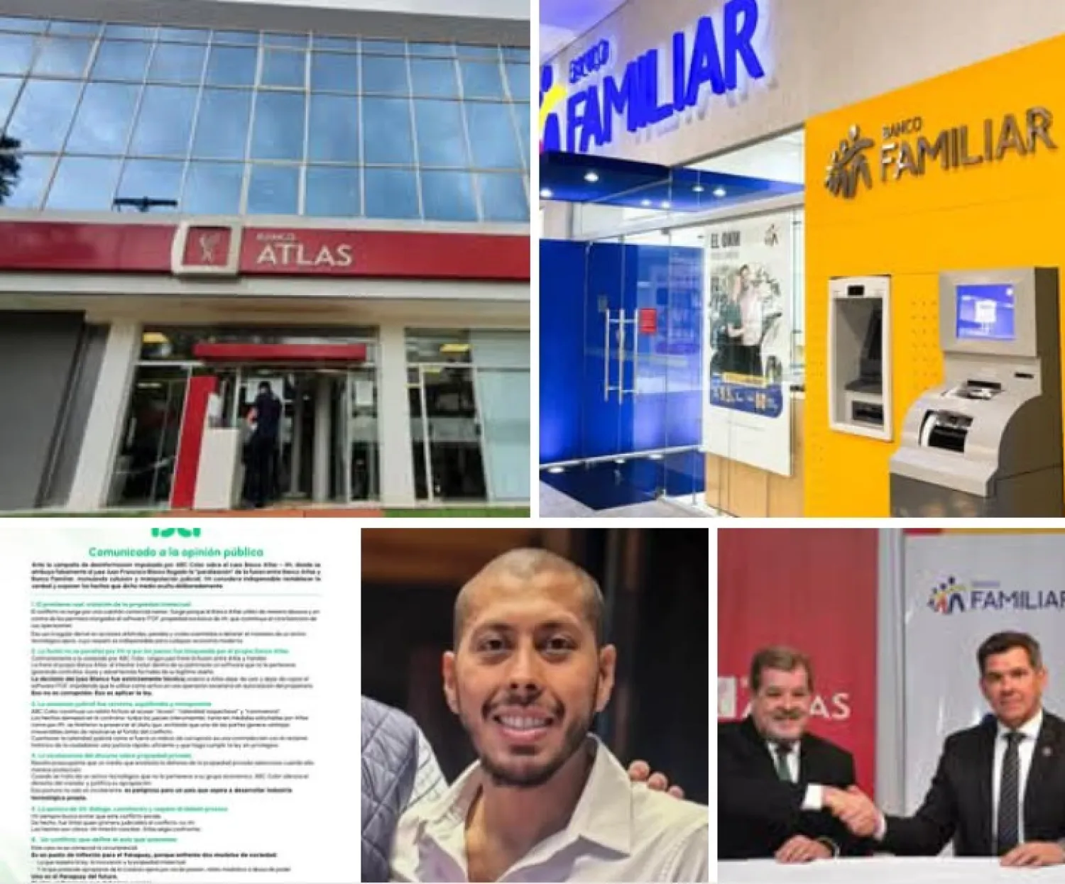 Banco Atlas y Banco Familiar no continuarán con la fusión .