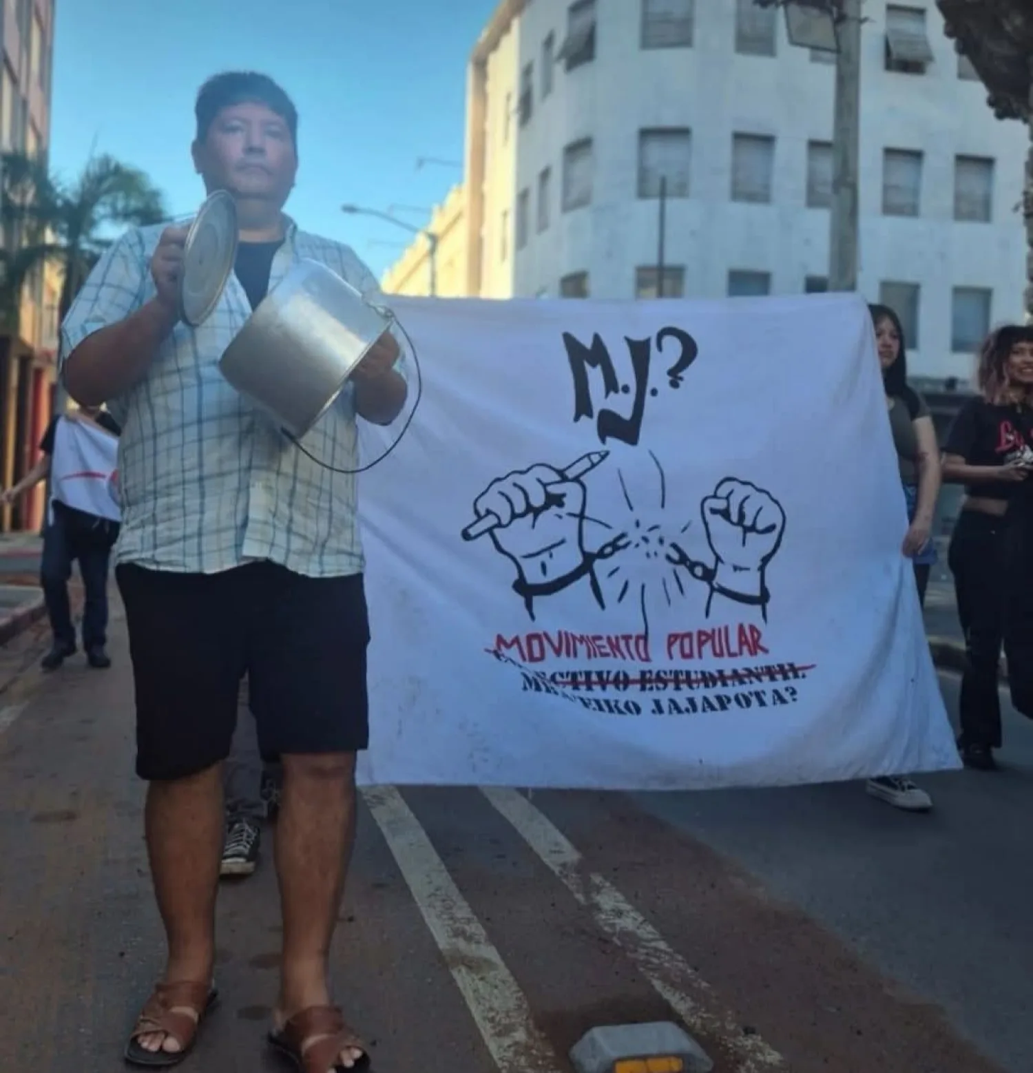 Día del trabajador. Protesta en Asunción.
