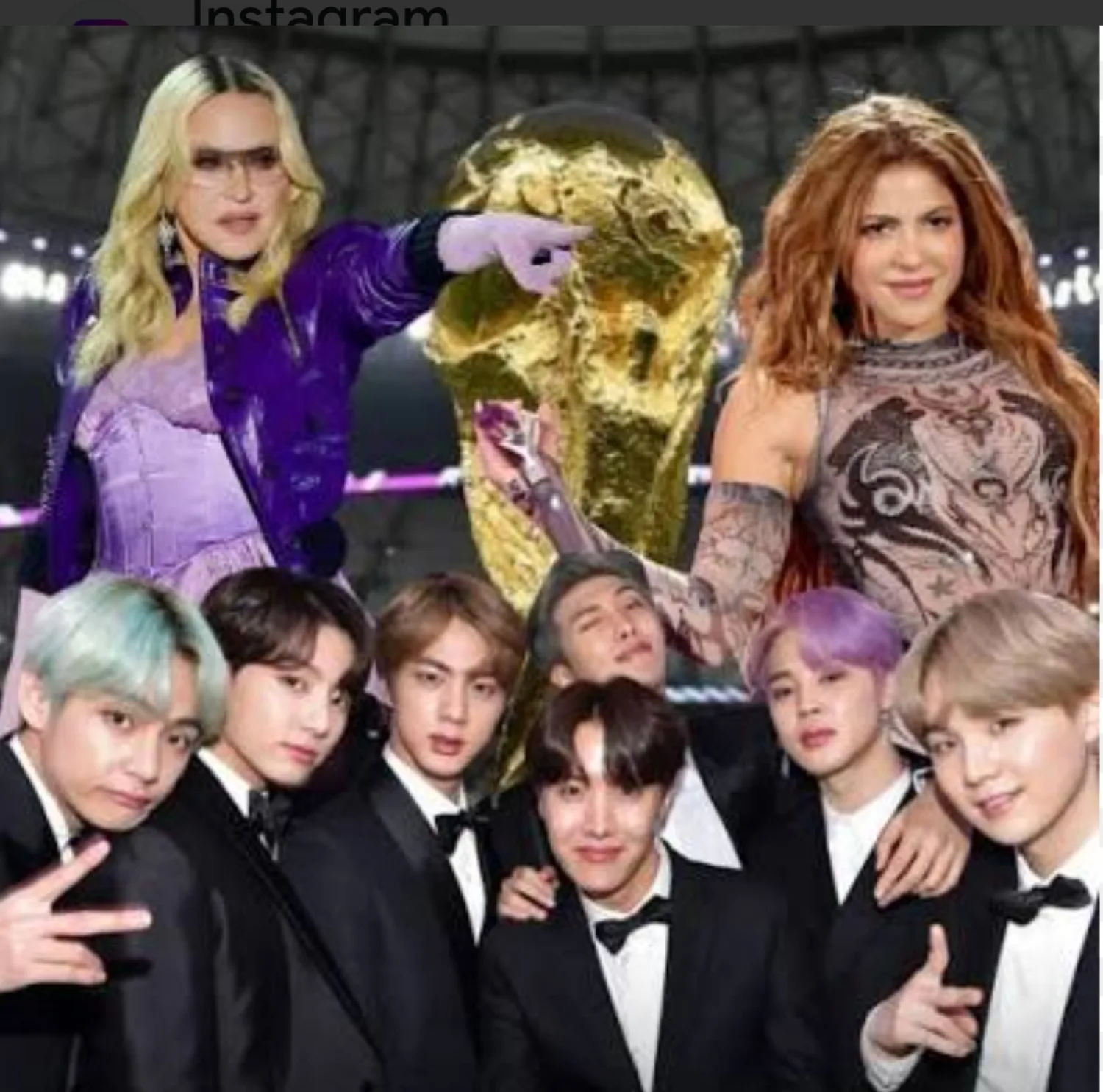 Madonna, Shakira y BTS en la final de la Copa del Mundo.